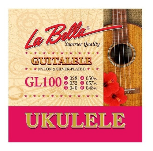 Encordado Guitalele 6 Cuerdas La Bella Gl100 Origen: Usa