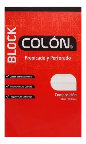 Block Prepicado Oficio Colon 80 Hojas