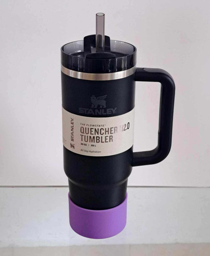 Stanley Quencher 30oz Vaso Taza Mug Termo Asa Con Funda Prot Negro-violeta Quencher