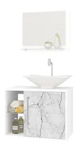 Comprar Gabinete Com Cuba E Espelheira Baden Branco Marmo Sale