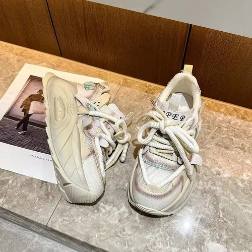 Zapatos Con Plataforma Zapatillas De Fondo Grueso Que Combin