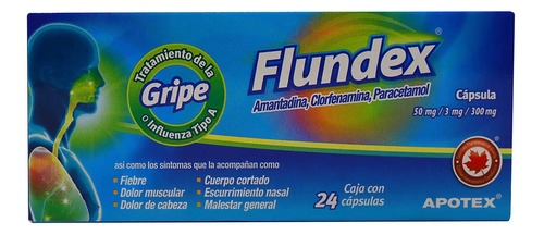 Flundex Caja C/24 Caps. 50/3/300 Mg.