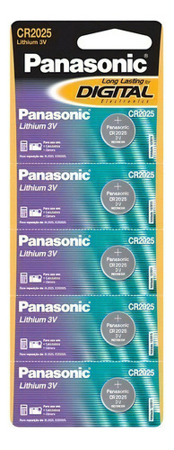 Pilha Panasonic Lithium Cr2025 3v Cartela Com 5
