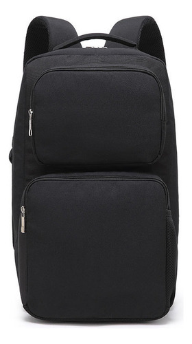 Double Shoulder Backpack Large Capacity Leisure Travel Bag Color Negro