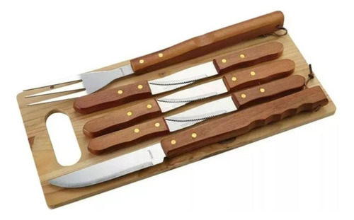Set 9 Pzs Cuchillos Bbq Expert Grill Acero Inoxidable