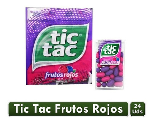 Tic Tac Frutos Rojos X 24 Cajitas