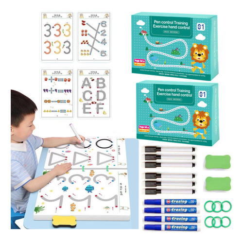 Juego De Cuadernos De Ejercicios Montessori For Niños, 2 Pi