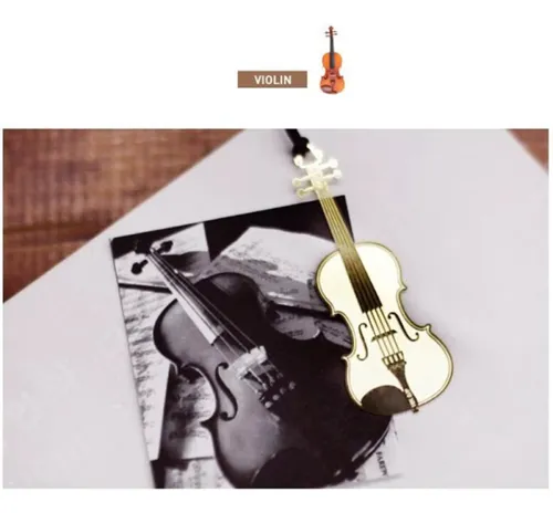 Marca Páginas Violin Revista Música Libro Agenda Notas Papel