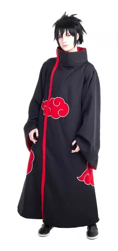 Manto Akatsuki Nuvem Vermelha Naruto Shippuden Cosplay Ninja