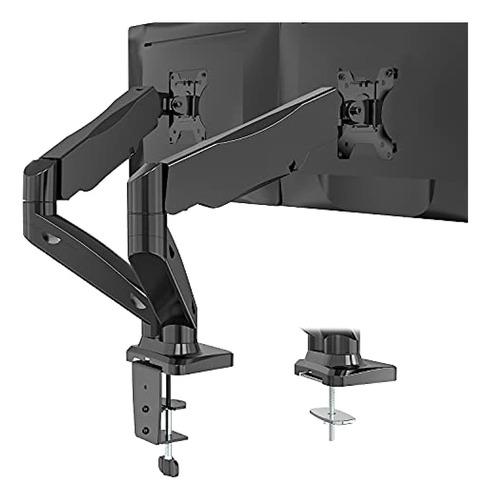 Wali Dual Monitor Stand Arms Mounts, For 2 Monitors, Gas Spr