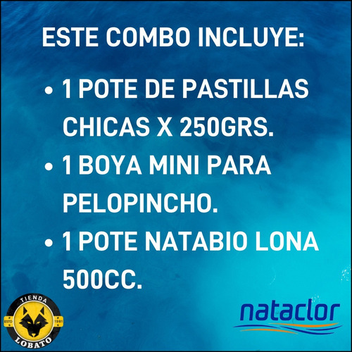 Combo Pastillas Boya + Natabio Kit Piletas Lona Nataclor
