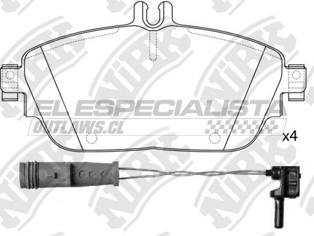 Pastillas De Freno Mercedes-benz Cla 200 2.1 2015 Nibk Del