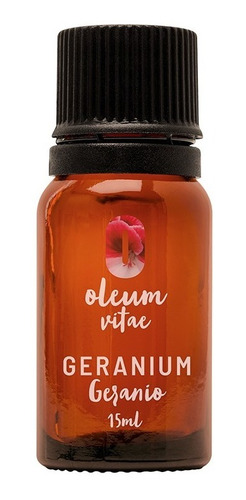 Aceite Esencial De Geranio 100% Puro 15ml. Oleum Vitae.