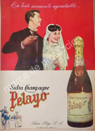 Cartel Retro Sidra Champagne Pelayo 1959 Raro 2