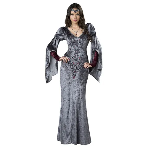 Disfraz Para Mujer Doncella Medieval Oscura Talla Large