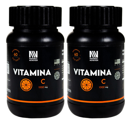 Natural Nutrition Kit X2 Vitamina C Rose Hips Suplemento 3c