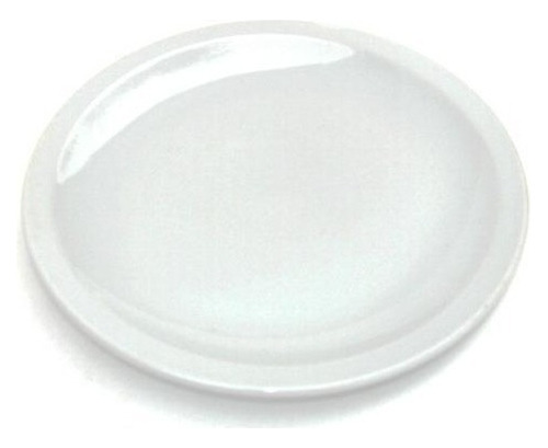 6 Platos Playo Gastronoma Porcelana 25cm Blanco Ala Angosta!