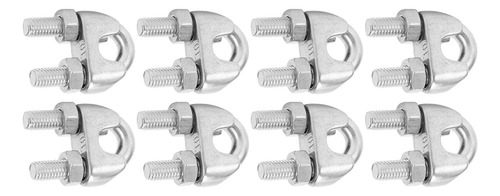 8 Clips De Cable De Acero Inoxidable M10 De 3/8 Pulgadas