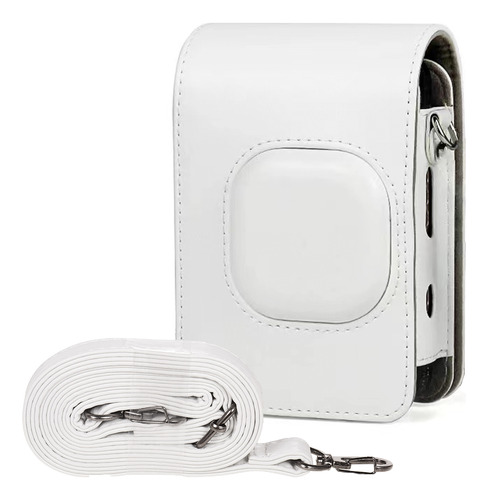 Funda Compacta De Piel Con Soporte Para Cámara Instax Strap