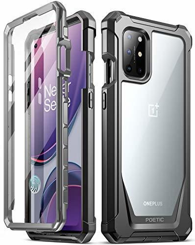 Funda Para Oneplus 8t Transparente Con Negro Proteccion 360