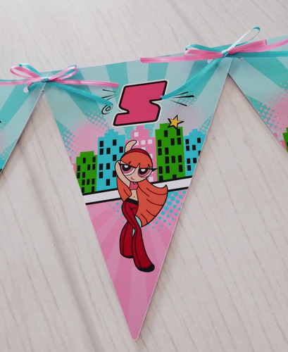 Banderines Personalizados Chicas Super Poderosas