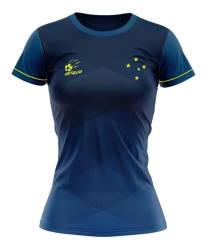 Camiseta Feminina Brasil Ticuna Em Dry Max Do Cruzeiro Copa