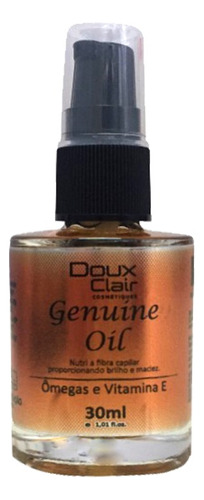 Óleo Finalizador De Argan Genuine Oil 30ml Doux Clair 