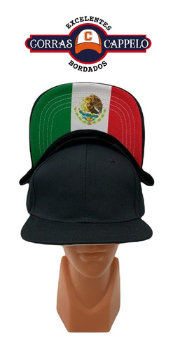 Paquete 60 Gorras Con Bandera De México Color A Elegir.