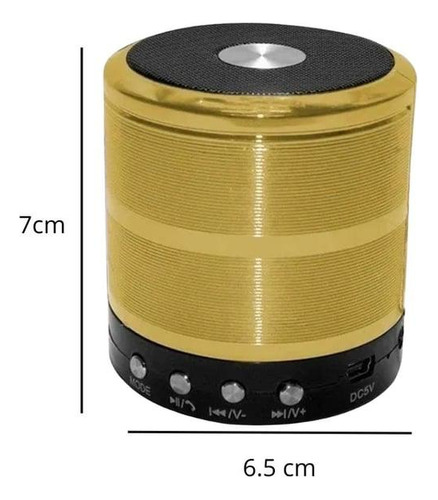 Mini Bafle Metalizado Con Bluetooth