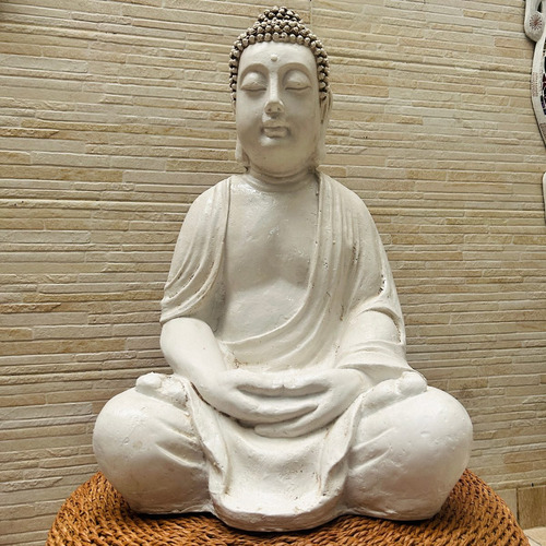 Estatua Buda Meditando Sentado Resina Apto Exterior-jardin