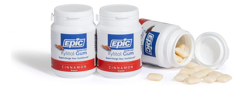 Epic Gum Sin Aspartame 100% Xylitol Canela Sin AzĂșcar 150 Pz