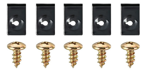 5 Clips Chavetas Y Tornillo 3mm 13.4x8mm Carro Moto Otros