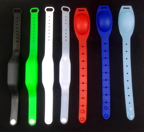 Imagen 3 de 8 de Pulsera Silicona Para Gel Sanitizante Unisex Con Recargador
