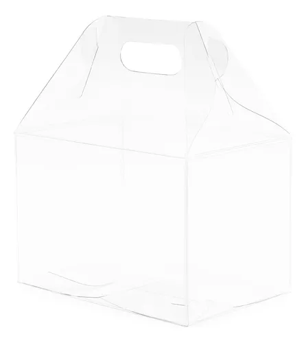Caja transparente acetato rectangular 4x4x12 alta y estrecha