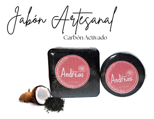 Jabón Artesanal Carbon Activado Kit 2 Unid Cosmetica Natural