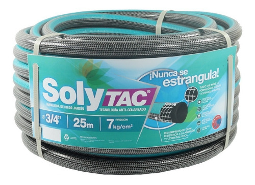 Manguera Riego Anticolapsable 3/4 X 25 Mts Solytac Reforzada Solyon