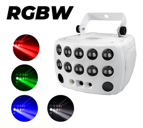 Multi Efeito Globo Led Rgbw Moving Strobo Laser Dmx 3 Efeito