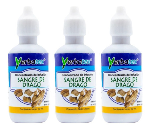 Pack 3 Extractos De Sangre De Drago En Gotas 30ml