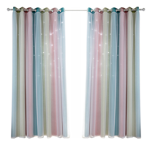 Cortinas Opacas Curtain Star Para Dormitorio Infantil