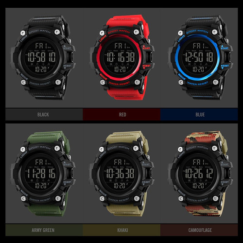 Skmei Reloj Digital Deportivo Militar Led Fecha Contra Agua