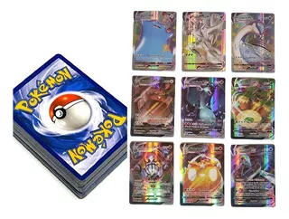 100 Cartas Pokemon Juego De Cartas Conjun Foil Tarjetas