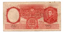 Comprar Billete 10 Pesos Moneda Nacional, Bottero 1954, Año 1956 Usa