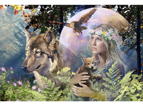 Rompecabezas Ravensburger 3000 Nina Del Lobo