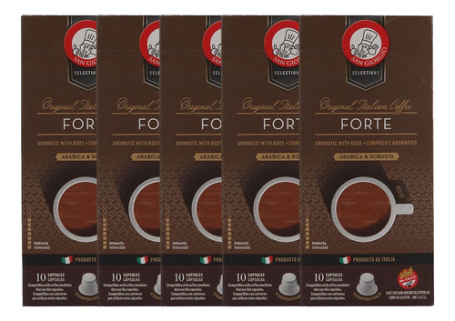 Pack Capsulas De Cafe San Giorgio Forte Italia 5x10 Nespress
