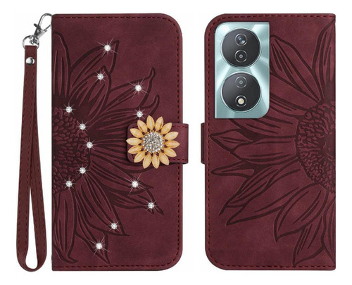 Funda For Honor X7b Pu Funda Abatible De Cuero Tpu A De