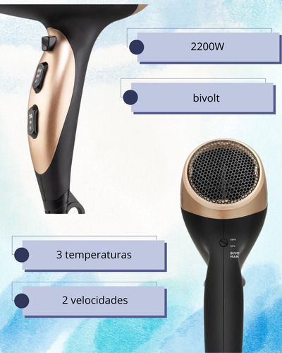 Secador De Cabelos Bivolt Philco Psc2450 2200w Aproveite!