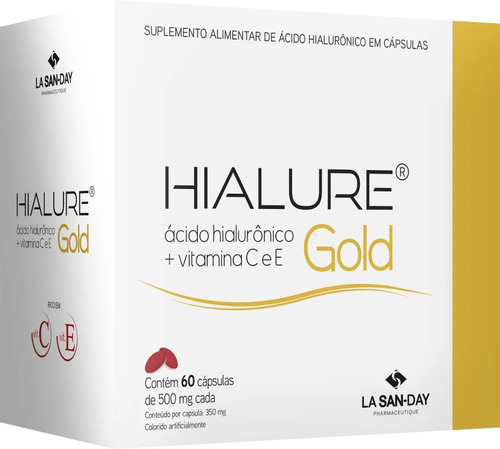 Hialure Gold Ácido Hialuronico + Vit C e E La San-Day 60 Cápsulas