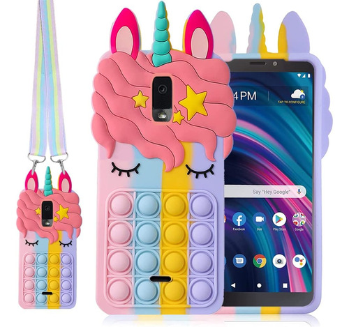 Funda Para Blu View 3 Con Correa Rainbow