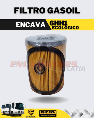 Filtro Gasoil Carton Encava 6hh, Ecologico 