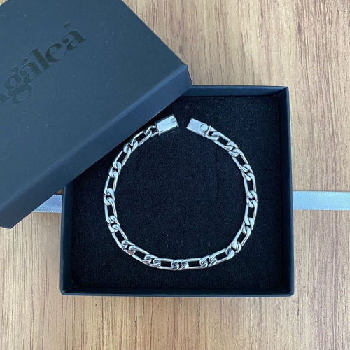 Esclava Pulsera De Plata Ley .925 Hombre Agálea Diámetro 0 Cm Largo 20